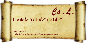 Csukás László névjegykártya