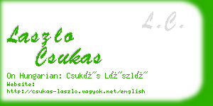 laszlo csukas business card